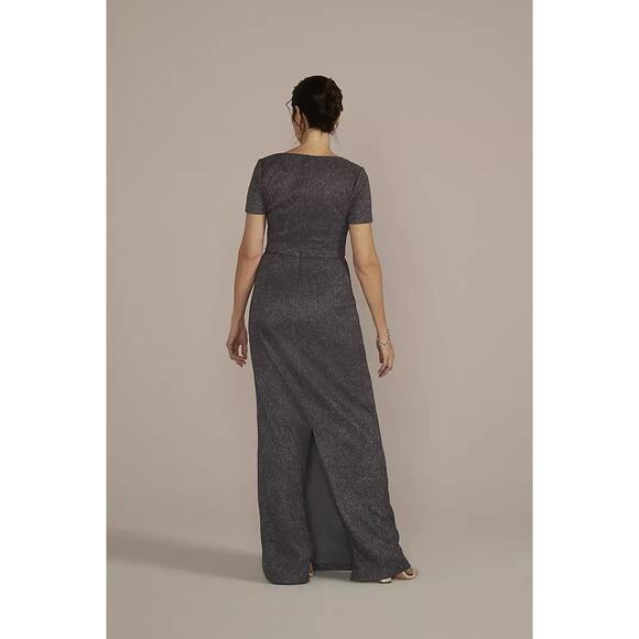 Oleg Casini Mother of Bride/Groom Formal Glittery Charcoal 18W - Picture 2 of 16